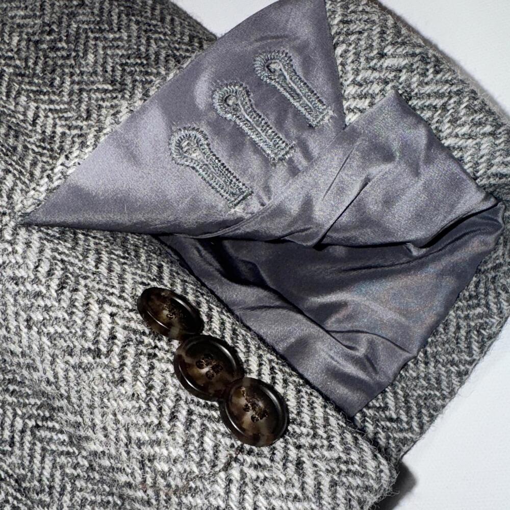 J. Crew Sommerset Blazer in Gray Herringbone English Wool - Size 0 - Picture 8 of 8